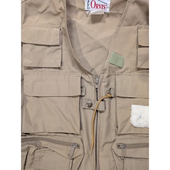 Orvis Kids Large Safari Vest Tan Khaki Multi-Pocket Utility Summer - Picture 4 of 9